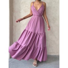 Ezel Glory Fırfırlı Katlı Elbise S255049