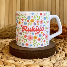 Loren Gift Çiçek Yağmuru Temalı Kişiye Özel Isimli Lüks Kupa - Porselen 250 ml