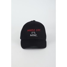 Kapin Hands Off It's Mine Yazılı Nakışlı Baseball Cap Şapka - Siyah