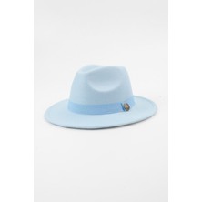 Kapin Mavi Fötr Panama Şapka