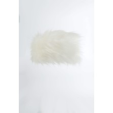 Kapin Beyaz Peluş Kalpak Şapka