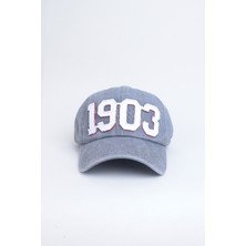 Kapin 1903 Kartal Yazılı Eskitme Premium Unisex Şapka - Gri