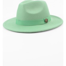 Kapin Yeşil Fötr Panama Şapka