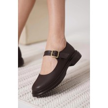 Ezel Glory Yokox Kahverengi Cilt Oxford Ayakkabı