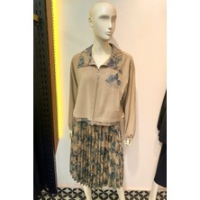 Baskılı Şoni Pliseli Takım