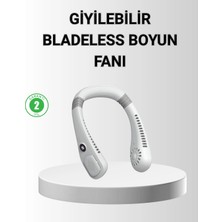 Mercansa Giyilebilir Boyun Fanı 360° Dairesel Rüzgar ve 5 Kademeli Hız Ayarlı