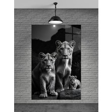 Marsilyan Kaplan ve Ailesi Cam Tablo Ev Dekorasyon,balkon Dekorasyonu,dekoratif,duvar Tablo,mutfak Tablo