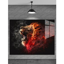 Marsilyan Kükreyen Aslan Cam Tablo Ev Dekorasyon,balkon Dekorasyonu,dekoratif,duvar Tablo,mutfak Tablo