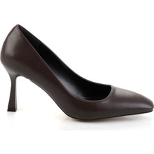 Bambi Kahve  Kadın Klasik Topuklu Ayakkabı K01565016809