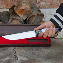 Köse Mehmet Kelle Bıçağı - N690 Çeliği -  Beşiktaş Logo Işlemeli  - Özel Ahşap Kutulu