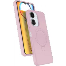 Marsilyan  Xiaomi Redmi 13C Regal Magsafe Standlı Kapak - Açık Pembe