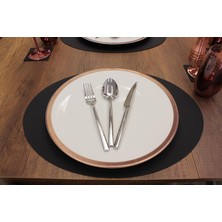 Storemax Oval Kesim Deri Servis 2 Adet 35X45 cm