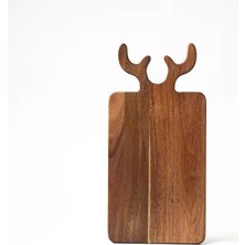 Storemax El Yapımı Akasya Ağacı Ahşap Kesme ve Doğrama Tahtası – Şık Tasarımlı, Dayanıklı, Et, Peynir, Ekmek, Sebze ve Meyve Kesim, Mutfak Için Ahşap Kesim Panosu (Dikdörtgen Geyik, 30X20 Cm)