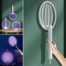 Mercansa Asılabilen ve Masaüstü Olabilen 2W Sinek Öldürücü Mor Işıklı Raket