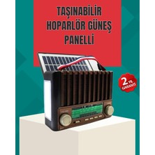 Mobil Dünyası Nostaljik Tasarımlı Solar Şarjlı Radyo Am Fm Sw ve Bluetooth - MB000X-2GZQQ1