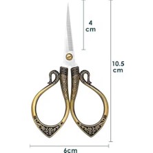 İğne İzi Kuğu Söz Nişan Makası,  Kurdele Açılış Özel Gün Merasim Dikiş Nakış Makası  Bronz