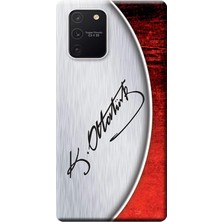 Storemax Kılıf Merkezi Galaxy S10 Lite Kılıf SM-G770F Baskılı Silikon Atatürk Imzası STK:393