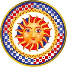 Baci Milano dolce Vita Çok Renkli Güneş Desenli Servis Tabağı 16 cm