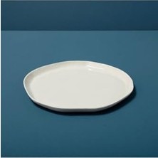 Storemax Be Stoneware Çap 20 cm Beyaz Taş Tabak