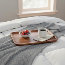 Storemax Akasya Ahşap Servis Tepsisi ve Sunumluk (33X24 Cm) | Doğal Akasya Ağacı Kahvaltı, Peynir, Şarküteri ve Ikram Tabağı | Kenarlı Ahşap Tepsi