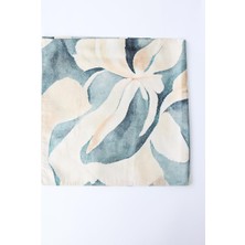 Jimmy Key Yeşil Modern Çiçek Desenli Eşarp