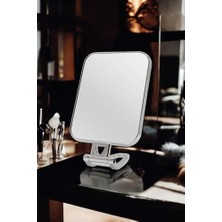 Storemax Efe Mark Beauty Serisi 3x Büyüteçli Çift Taraflı Ayarlanabilir Eğimli Masa Üstü Makyaj Aynası 12X18 cm Dikdörtgen