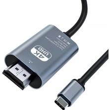Storemax HDMI Çevirici Usb-C HDMI 4K 30Hz 200CM USB C H-Dmı Uyumlu Thunderbolt Type-C To 2 Metre Kablo Uzunluğu ZR853