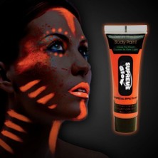 Ezel Glory Karanlıkta Parlayan Fosforlu Neonlu Glow Parti Yüz Boyası Vücut Kremi Turuncu Renk