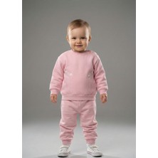 Ciciben Kız Bebek Papatya Aplikeli Kışlık Takım