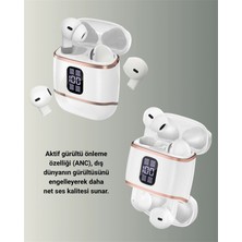 Mercansa Kulakiçi Bluetooth Kulaklık V5.3 – 4’lü Set, Dijital Ekranlı, Gürültü Engelleme
