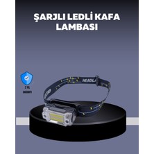 Mobil Dünyası USB Şarjlı Mini LED Kafa Feneri 50M Odak 150M Geniş Aydınlatm - MB000X-2GVKY9