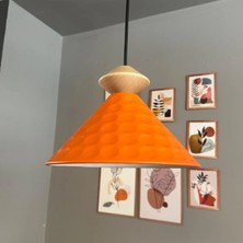 Bamyum Rumy Turuncu Tekli Avize Topaç Başlık Sarkıt Ofis Showroom Salon Mutfak Avizeleri