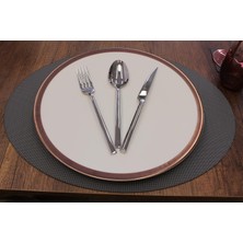 Storemax Oval Nopeli Deri Servis 2 Adet 35X45 cm
