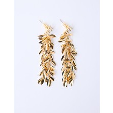 Jimmy Key Altın Rengi Parlak Sallanan Küpe