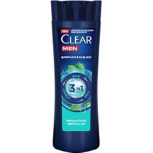 Storemax Clear Men 3 In 1 Şampuan & Duş Jeli Ferahlatıcı Mentol Etkisi Saç Yüz Vücut Için 350 ml