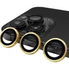 Marsilyan  iPhone 14 Pro Max Raze Metal Kamera Lens - Gold