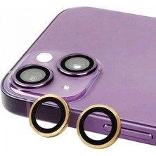 Marsilyan  iPhone 15 Raze Metal Kamera Lens - Sarı