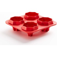 Storemax Kırmızı Silikon Şans Kurabiyesi Piramit Kalıbı 14X14X4