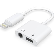 Storemax ile Uyumlu Kulaklık Adaptörü 2 Si 1 Arada Lightning Jack 3,5 mm Kulaklık Bağlantısı Şarj Kablosu Dönüştürücü Cihazı Hem Şarj Etmenizi Hem Kulaklık Veya Aux Kullanabilmenizi Sağlar No 159