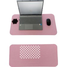 Storemax Keçe Masa Üstü Mouse Pad ve Bilgisayar Düzenleyici 70X32 cm – Antibakteriyel Mat, Keçe Mat, Masa Altlık, Ofis ve Ev Için Minimalist Tasarım (Açık Pembe)
