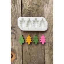 Storemax Concept Çam Ağacı Mini Dörtlü Mum Kalıbı (Silikon)