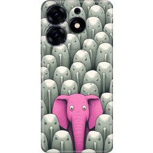 Senada Tecno Spark 10 Pro Kılıf Desenli Baskılı Tpu Rubber Kapak Elephant