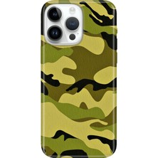 Senada iPhone 14 Pro Kılıf Desenli Baskılı Tpu Rubber Kapak Askeri