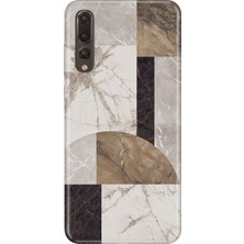 Senada Huawei P20 Pro Kılıf Desenli Baskılı Tpu Rubber Kapak Colo Mermer