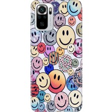 Senada Xiaomi Redmi Note 10 - 10S Kılıf Desenli Baskılı Tpu Rubber Kapak Emojix