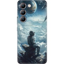 Senada Vivo V30 Lite Kılıf Desenli Baskılı Tpu Rubber Kapak Galaksi Manzara