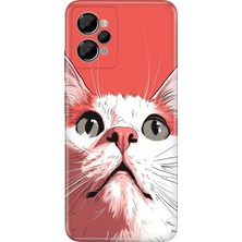 Senada Casper Via X30 Kılıf Desenli Baskılı Tpu Rubber Kapak Beyaz Kedi