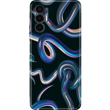 Senada Tecno Pova 3 Kılıf Desenli Baskılı Tpu Rubber Kapak Fosforlu Yılan