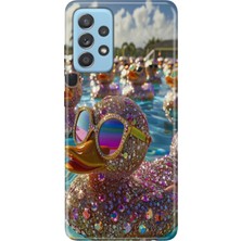 Senada Samsung Galaxy A72 Kılıf Desenli Baskılı Tpu Rubber Kapak Işıltılı Hayat