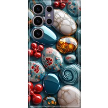 Senada Samsung Galaxy S24 Ultra Kılıf Desenli Baskılı Tpu Rubber Kapak Çakıl Taşları